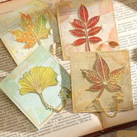 树叶书签复古精致高级感银杏叶金属叶脉古典中国风创意高颜值文创纪念品礼品